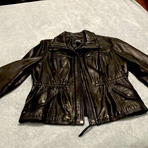 A.N.A. Genuine leather jacket, motorcycle style. Like new. Excellent condition.